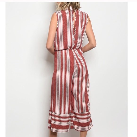 Stripe Wide Leg Jumpsuit🔥❤️🔥Flash Sale🔥❤️🔥 - Picture 2 of 4